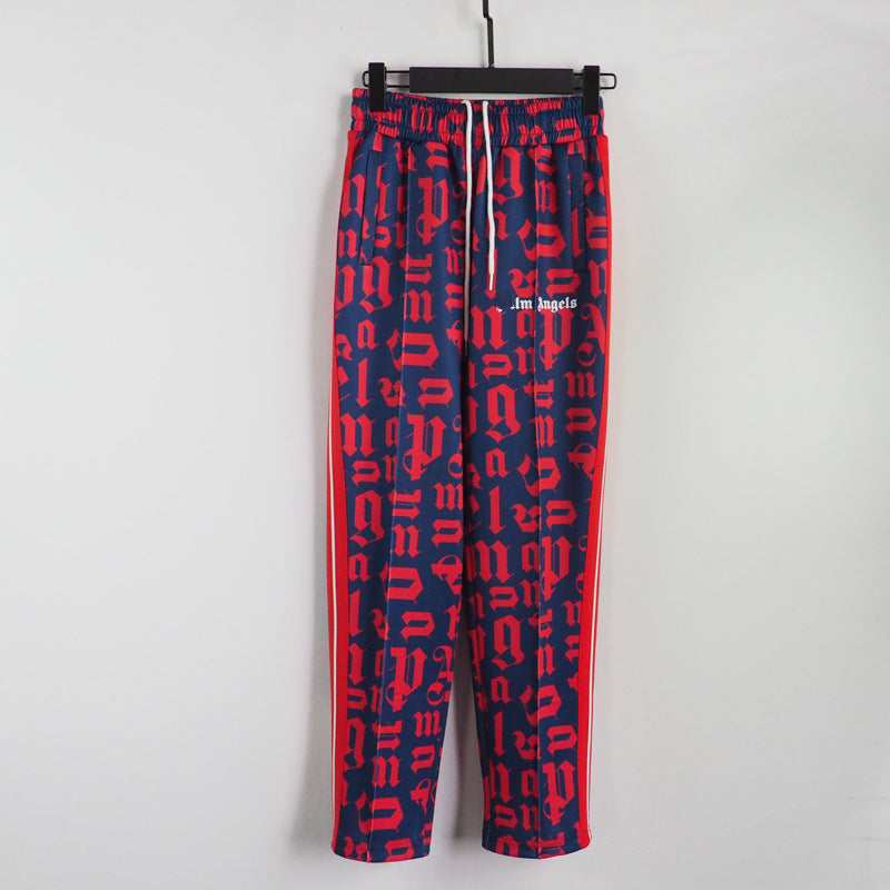 Palm Angels Track Pants (Red Print)